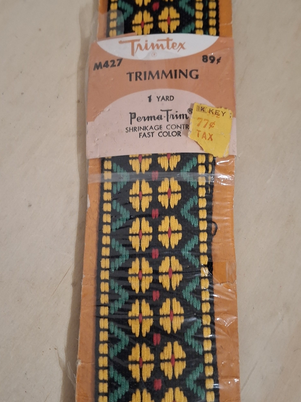 Vintage Perma-trim 100% cotton trimming by Trimtex brand, 1 yard, M427